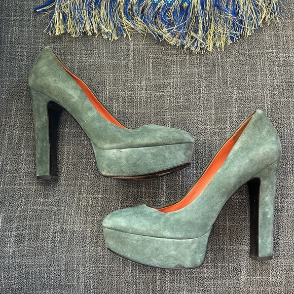Vintage 00s Via Spiga green platforms - Picture 3 of 6